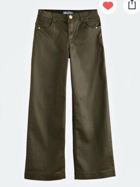 DEMOCRACY Ab Solution Wide Leg Jeans, Green, NWT size 12P